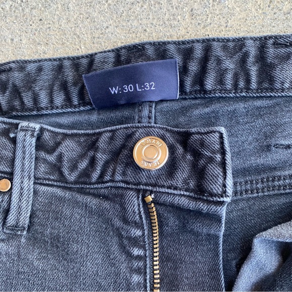 Armani Jeans Men's Faded Black / Dark Gray Slim Fit Jeans Size 30 x 32 - Picture 8 of 12